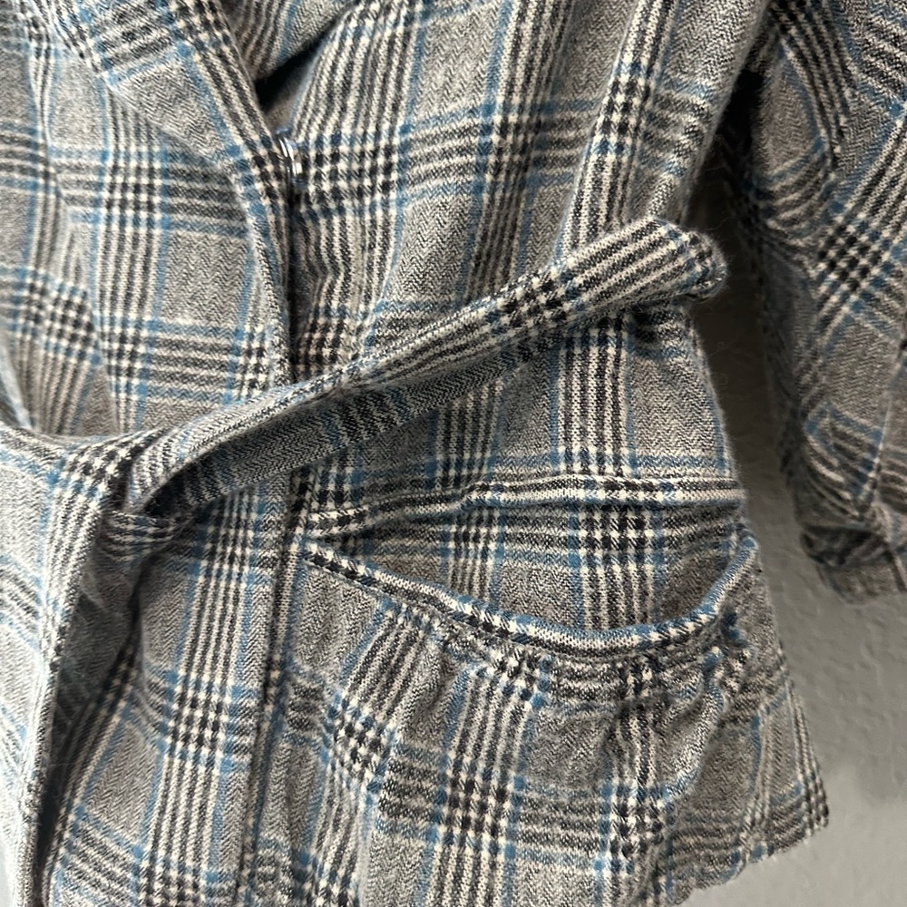 Marc Jacobs Plaid Wool Blend Belted Jacket Sz M - Picture 7 of 13